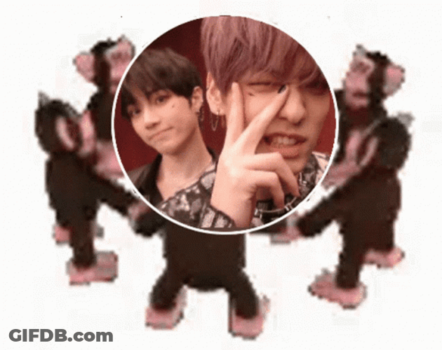 Monkey Circle Soobin And Puma GIF