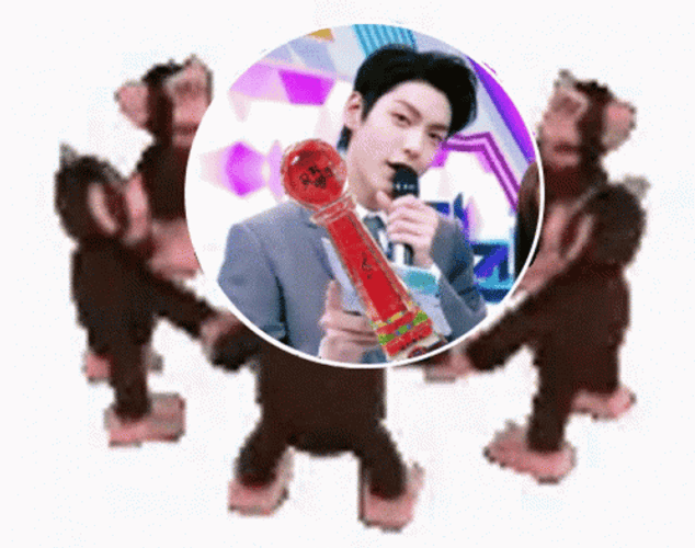 Monkey Circle Soobin Receive Award GIF