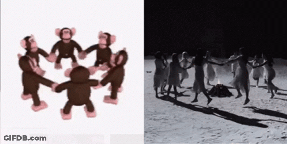Monkey Circle Witches Ritual GIF