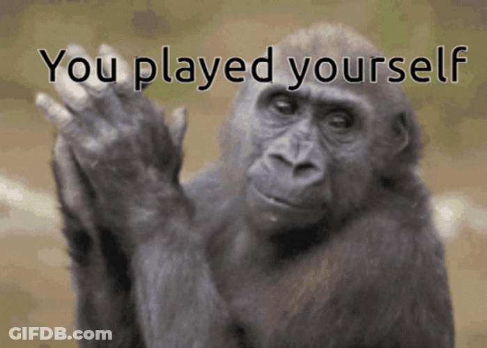 Monkey Clapping You Played Yourself GIF