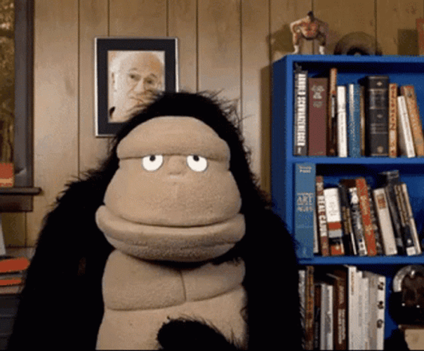 Monkey Costume Saying Meh GIF
