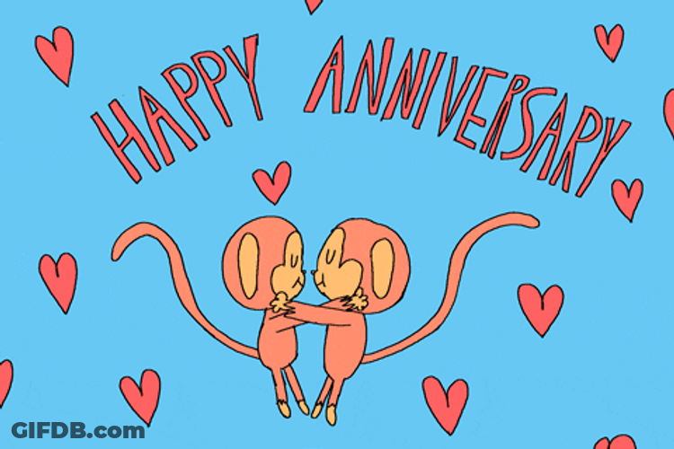 Monkey Couple Happy 25Th Anniversary GIF