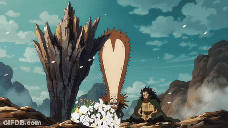 Monkey D Dragon Dr Vegapunk Sitting On Ground GIF