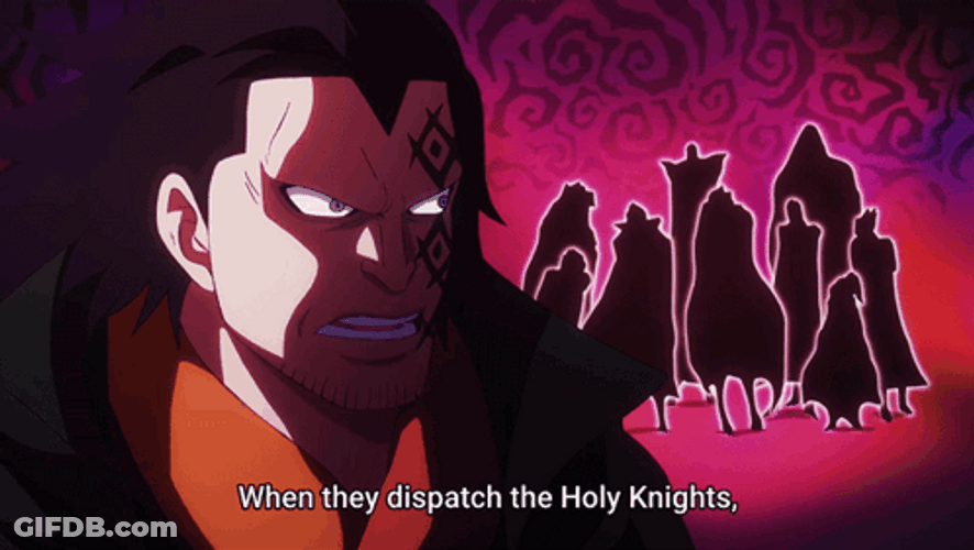 Monkey D Dragon Talking About Holy Knights GIF