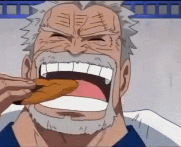 Monkey D. Garp Hilariously Laughing GIF