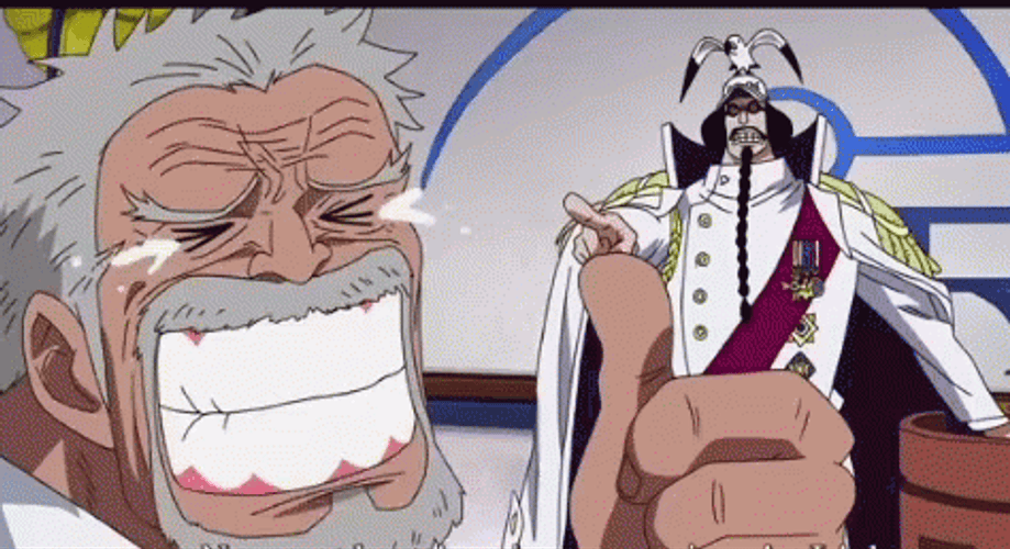 Monkey D. Garp Laughs At Sengoku GIF