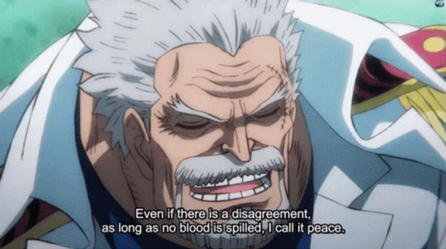 Monkey D. Garp Peace GIF