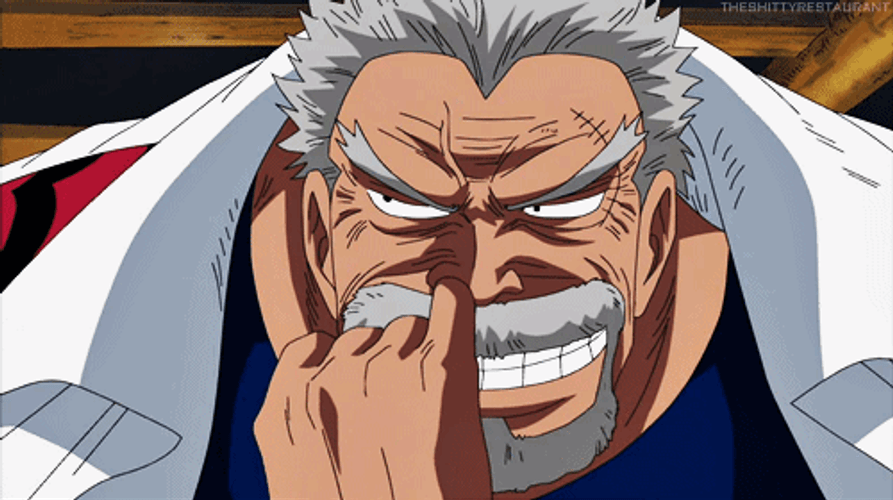 Monkey D. Garp Picking Nose GIF
