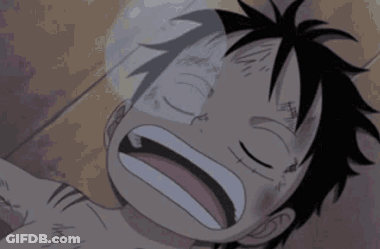 Monkey D. Luffy Anime Sleeping Bubble Drool GIF