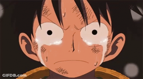 Monkey D Luffy Crying With Tears GIF