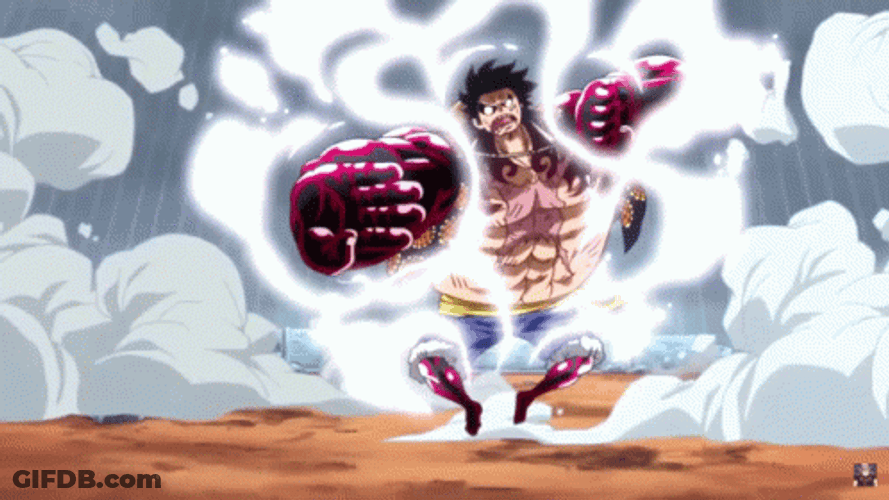 Monkey D Luffy Gear 5 Bounce Man GIF