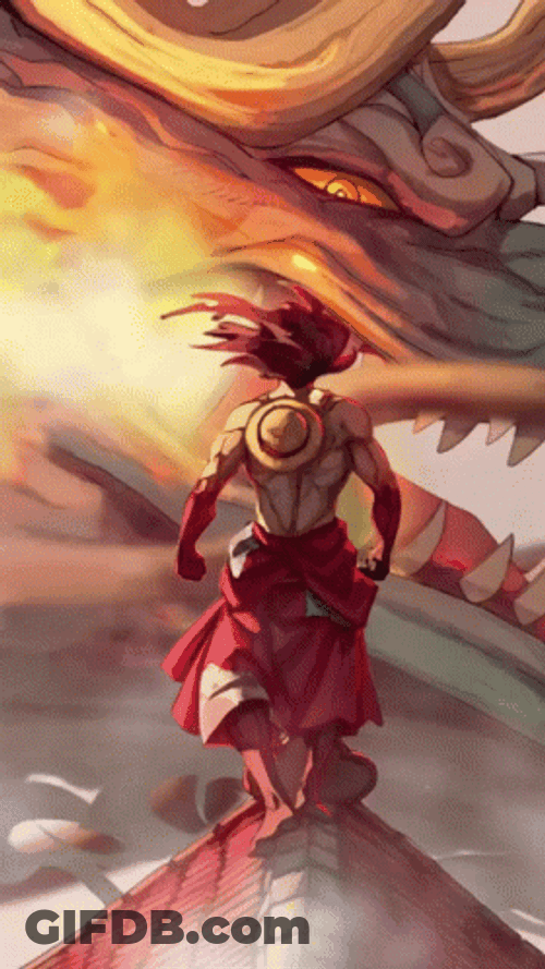 Monkey D Luffy Gear 5 Dragon Warrior GIF