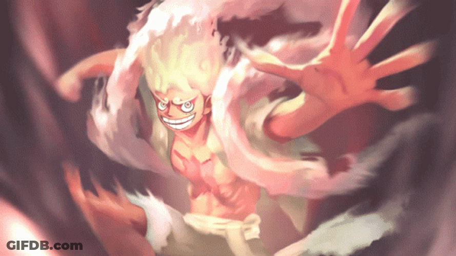 Monkey D Luffy Gear 5 Sinister Grin GIF