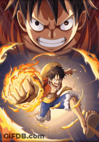 Monkey D Luffy Holding Fireball In Fist GIF