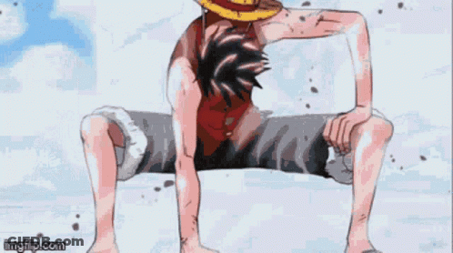 Monkey D Luffy Kicking Giant Hand GIF