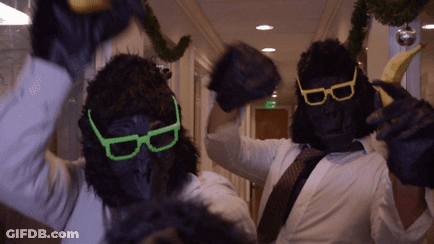 Monkey Dance Party On GIF