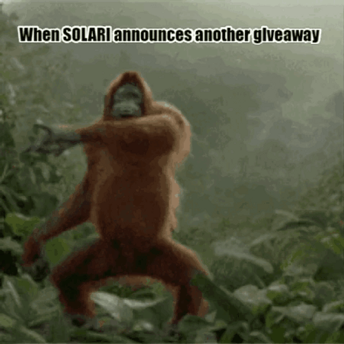 Monkey Dancing When Solar Announces Another Giveaway GIF