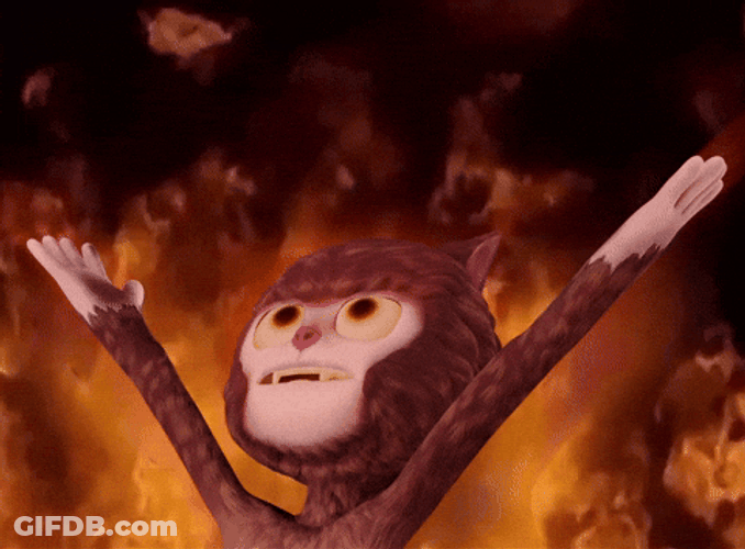 Monkey Flame On GIF