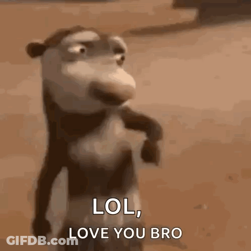 Monkey From Over The Hedge Saying Love You Bro GIF