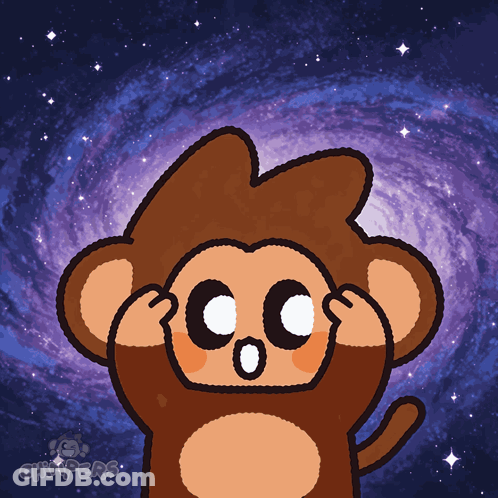 Monkey Galaxy Chippers GIF
