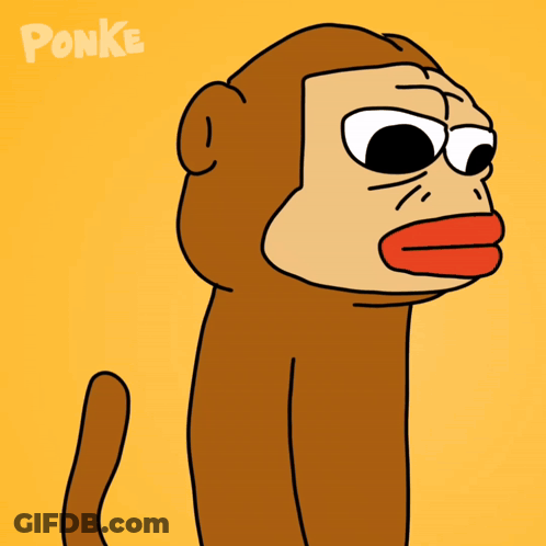 Monkey Giving Middle Finger Word Ponke GIF