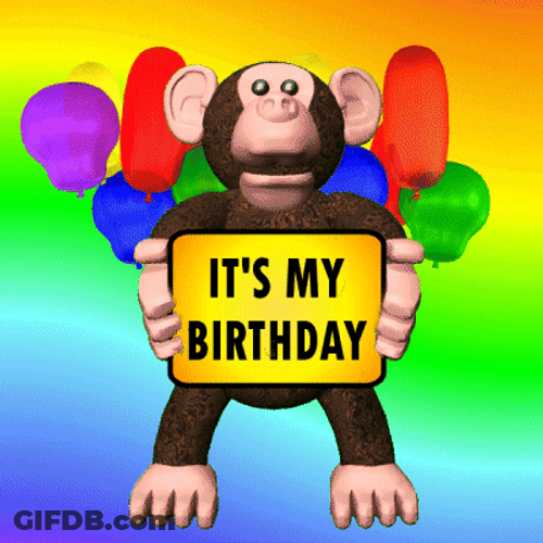 Monkey Greeting Birthday Celebration GIF