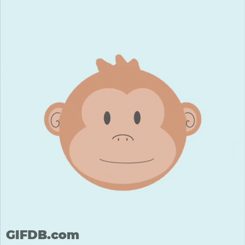 Monkey Heat Spinning Cartoon Animation GIF