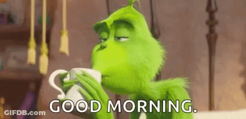 Monkey Holding Branch Good Morning GIF