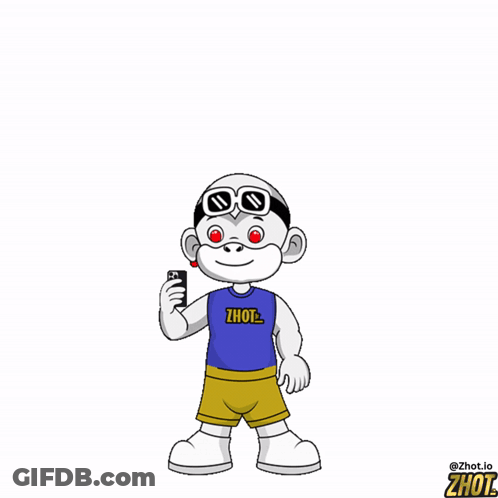 Monkey Holding Cell Phone Laughing GIF