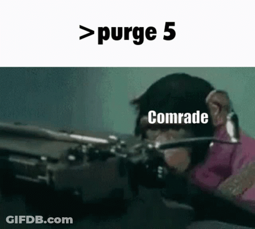 Monkey Holding Gun Purge 5 Comrade GIF