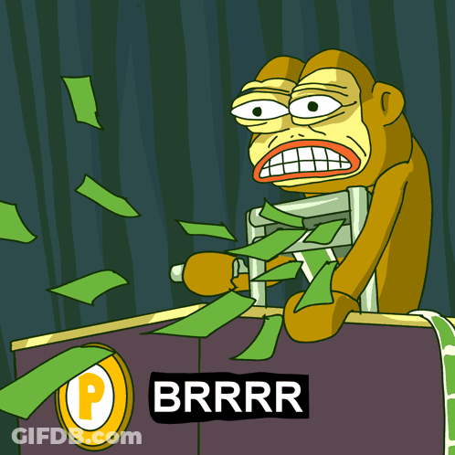 Monkey Holding Gun Saying Brrr GIF