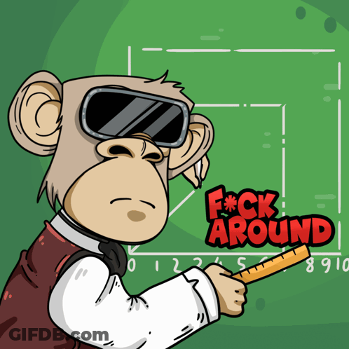 Monkey Holding Ruler F*ck Around GIF
