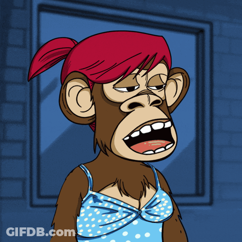 Monkey In Blue And White Polka Dot Tank Top GIF