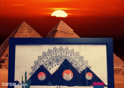 Monkey In Hat And Sunglasses Riding Camel At Pyramid GIF