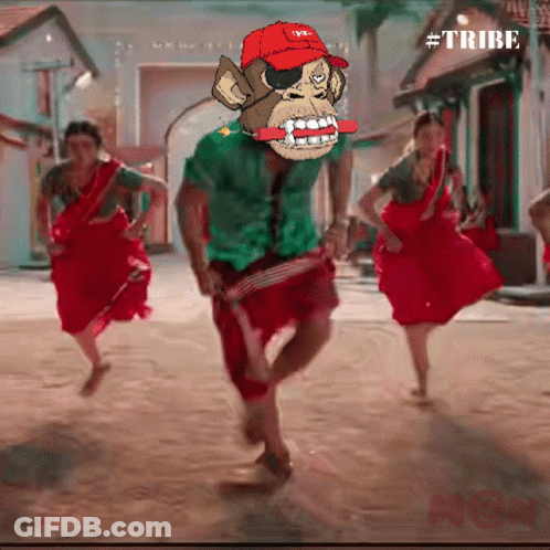 Monkey In Red Hat Saying Tribe GIF