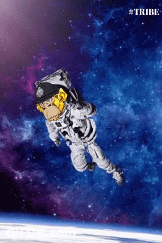 Monkey In Space Suit Saying Tribe GIF