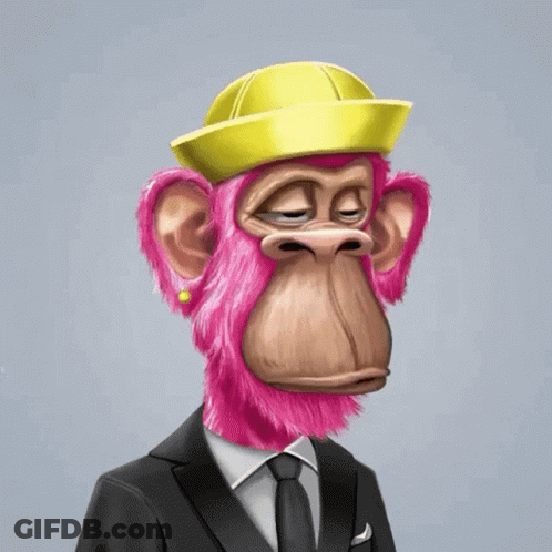 Monkey In Suit And Yellow Hat GIF