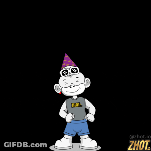 Monkey In Sunglasses And Party Hat GIF