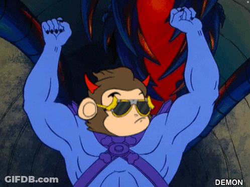 Monkey In Sunglasses Saying Demon GIF