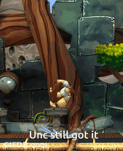 Monkey In Video Game Saying Une Still Got It GIF