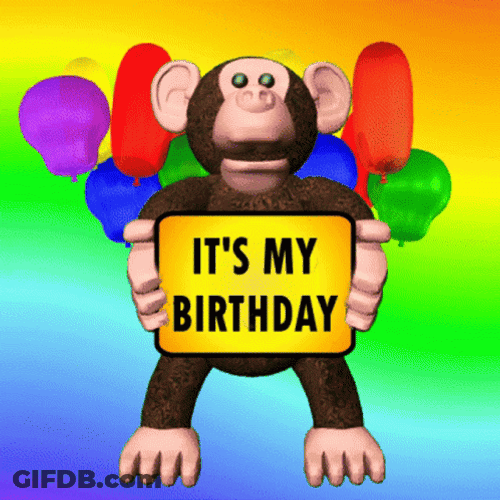Monkey It's My Birthday GIF