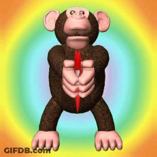 Monkey Kiss And Hugs Graphic Design GIF