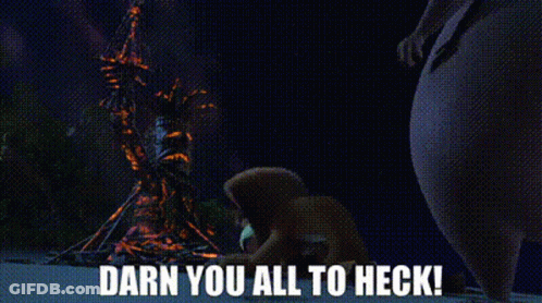 Monkey Kneeling Before Fire Darn You All To Heck GIF
