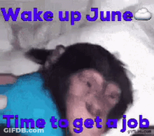 Monkey Laying On Bed Wake Up June Time To Get A Job GIF