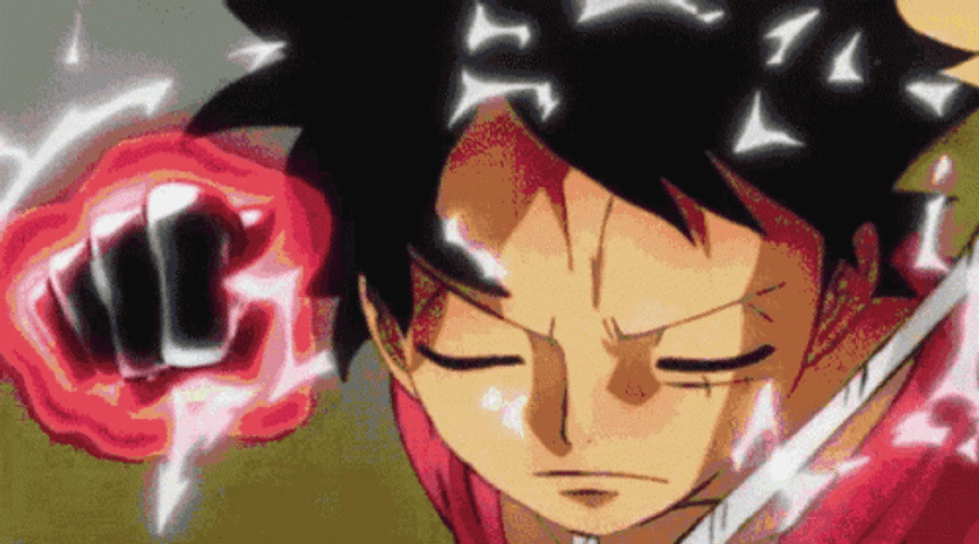 Monkey Luffy Fighting Against Kaidou Of The Beasts GIF