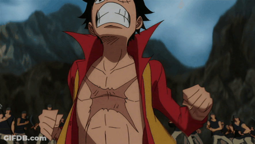 Monkey Luffy Fighting With Neo Marines GIF