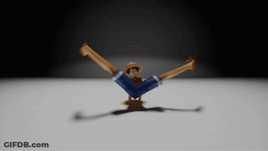 Monkey Luffy Spinning GIF
