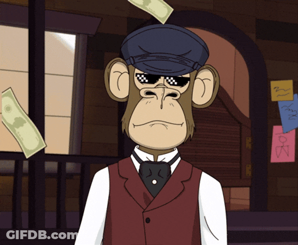 Monkey Money Flying GIF