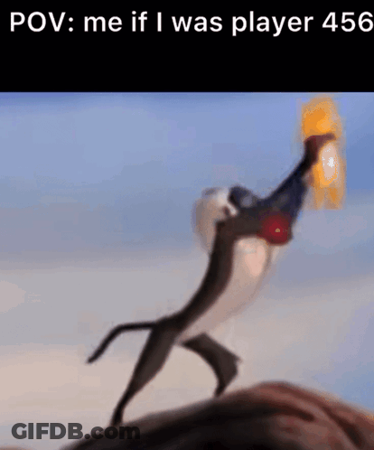 Monkey On Rock POV Me If I Was Player 456 GIF