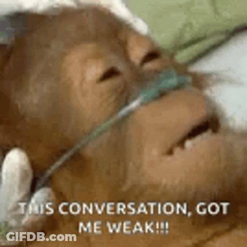 Monkey Oxygen Mask This Conversation Got Me Weak GIF